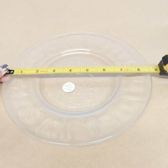 Princess House Crystal Glass Plate & Tumbler Set "Santa Cookies & Milk" - Picture 12 of 13